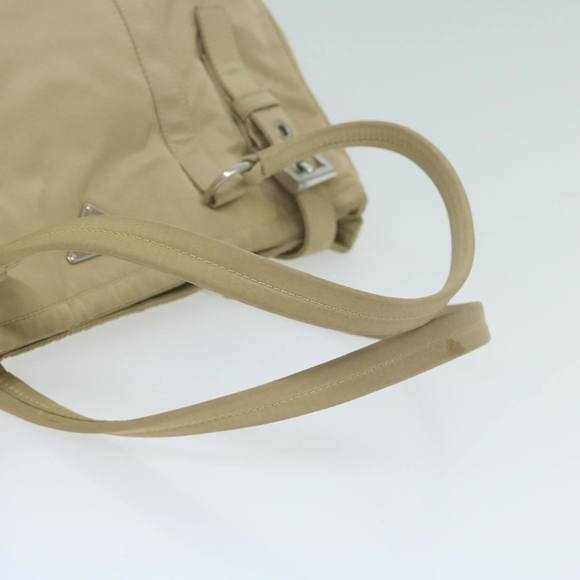 PRADA Tote Bag Nylon Beige Auth 65080 - Picture 7 of 16